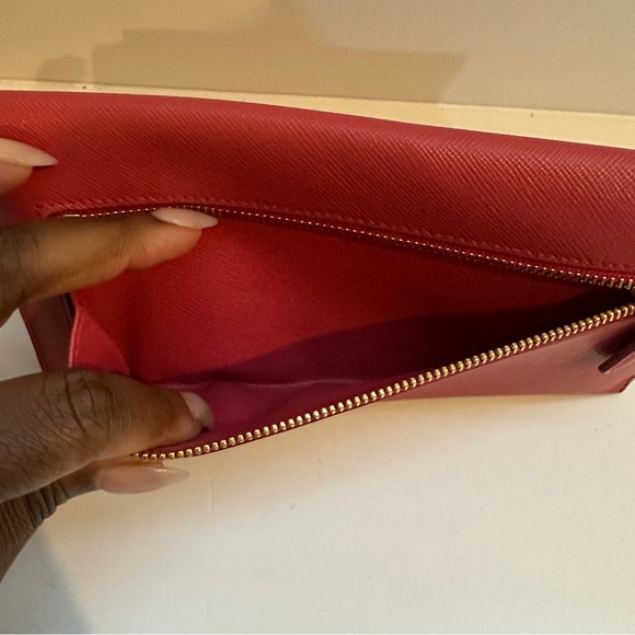 Pink Prada Saffiano Lux Leather Wallet - Picture 7 of 9